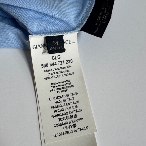 Versace Greek Balletto sky blue t-shirt - Medium - Picture 7 of 10